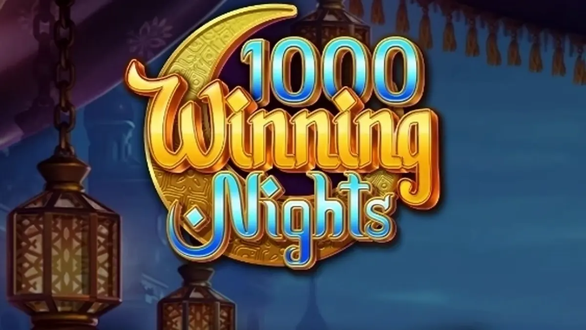 Tampilan layar permainan slot 1000 Winning Nights dengan lima gulungan